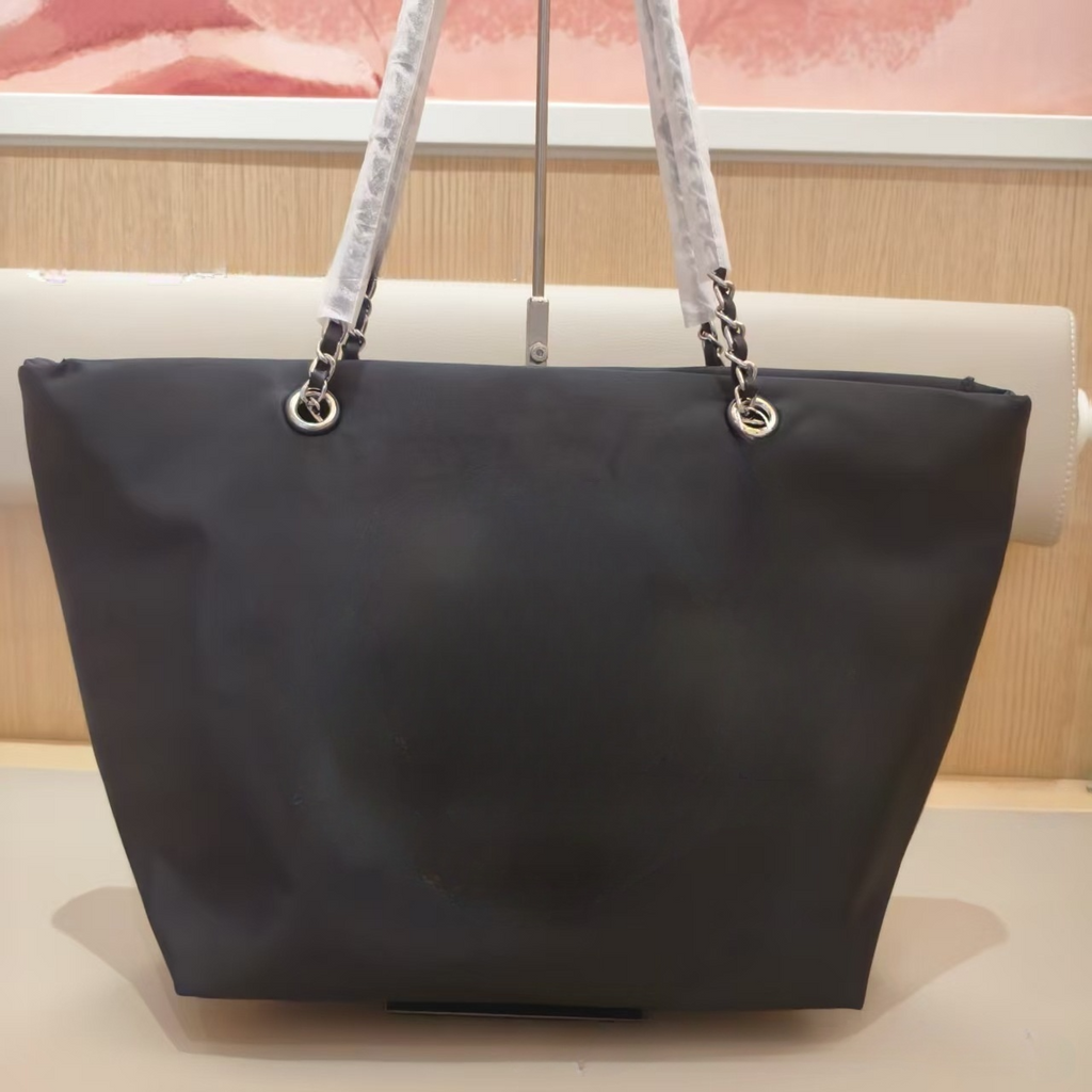 Women's Large Fabric Tote Bag with Woven Handles