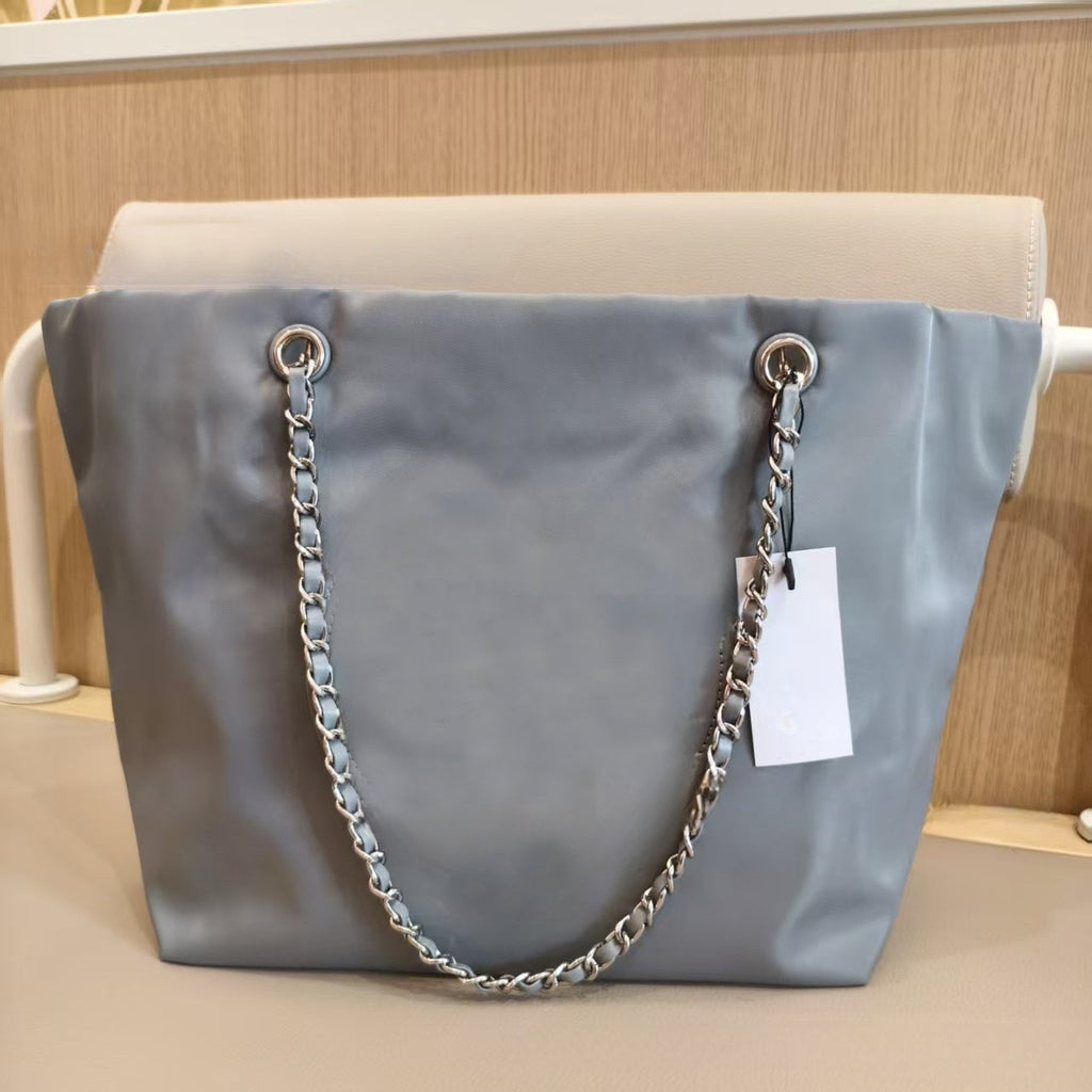 Women's Large Fabric Tote Bag with Woven Handles